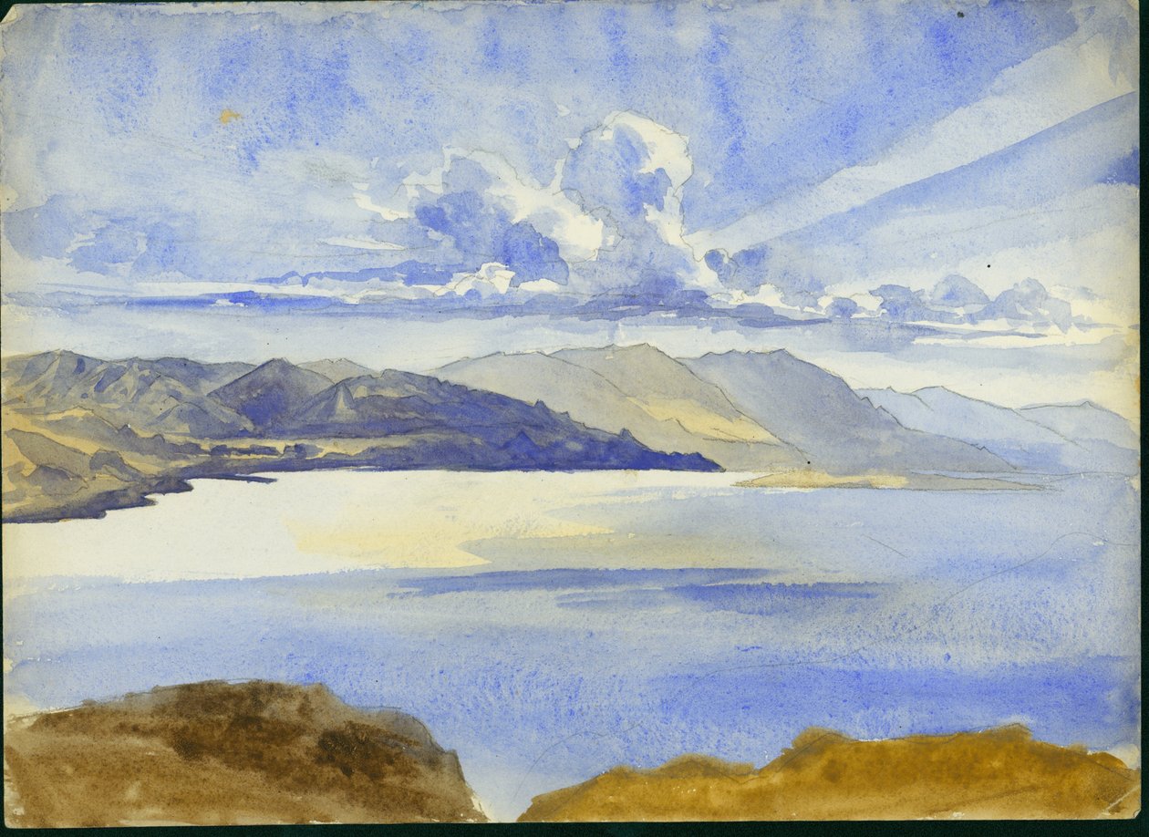 Vista del Mar Morto verso sud, 1875 da Claude Conder