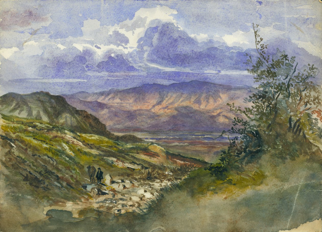 Valle del Giordano guardando a est verso il Monte Galaad da Claude Conder