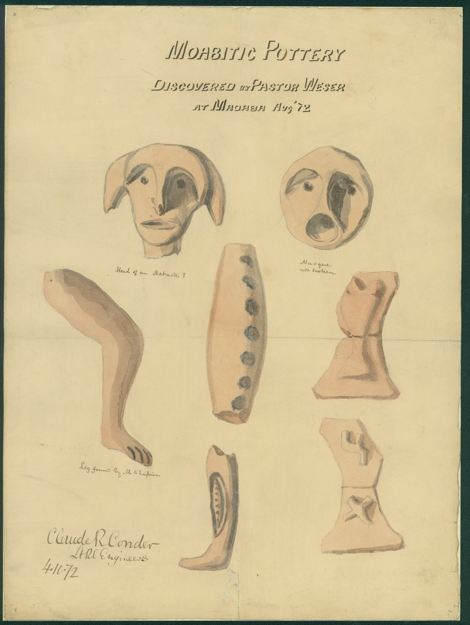 Ceramiche moabitiche dalla seconda collezione di Mr Shapira, 1872 da Claude Conder
