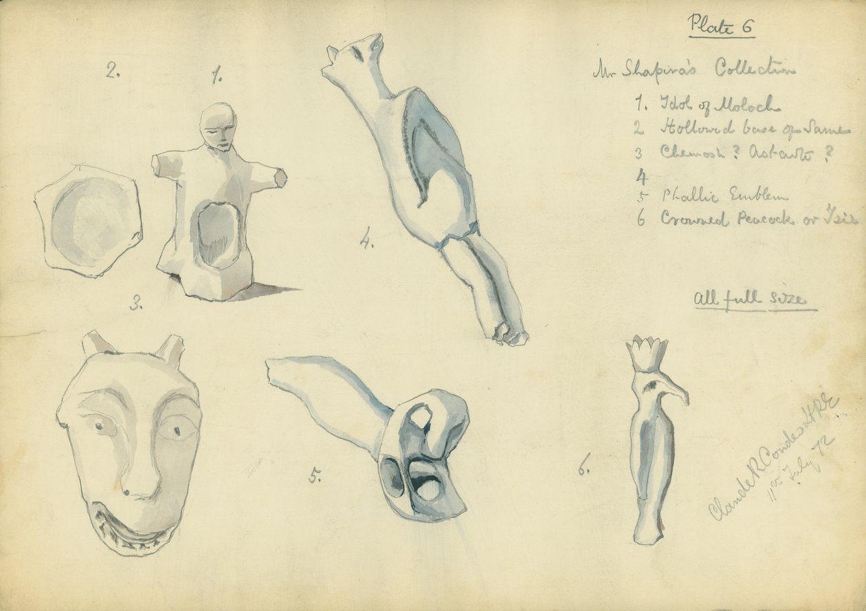La collezione di Mr Shapira, tavola 6, 1872 da Claude Conder
