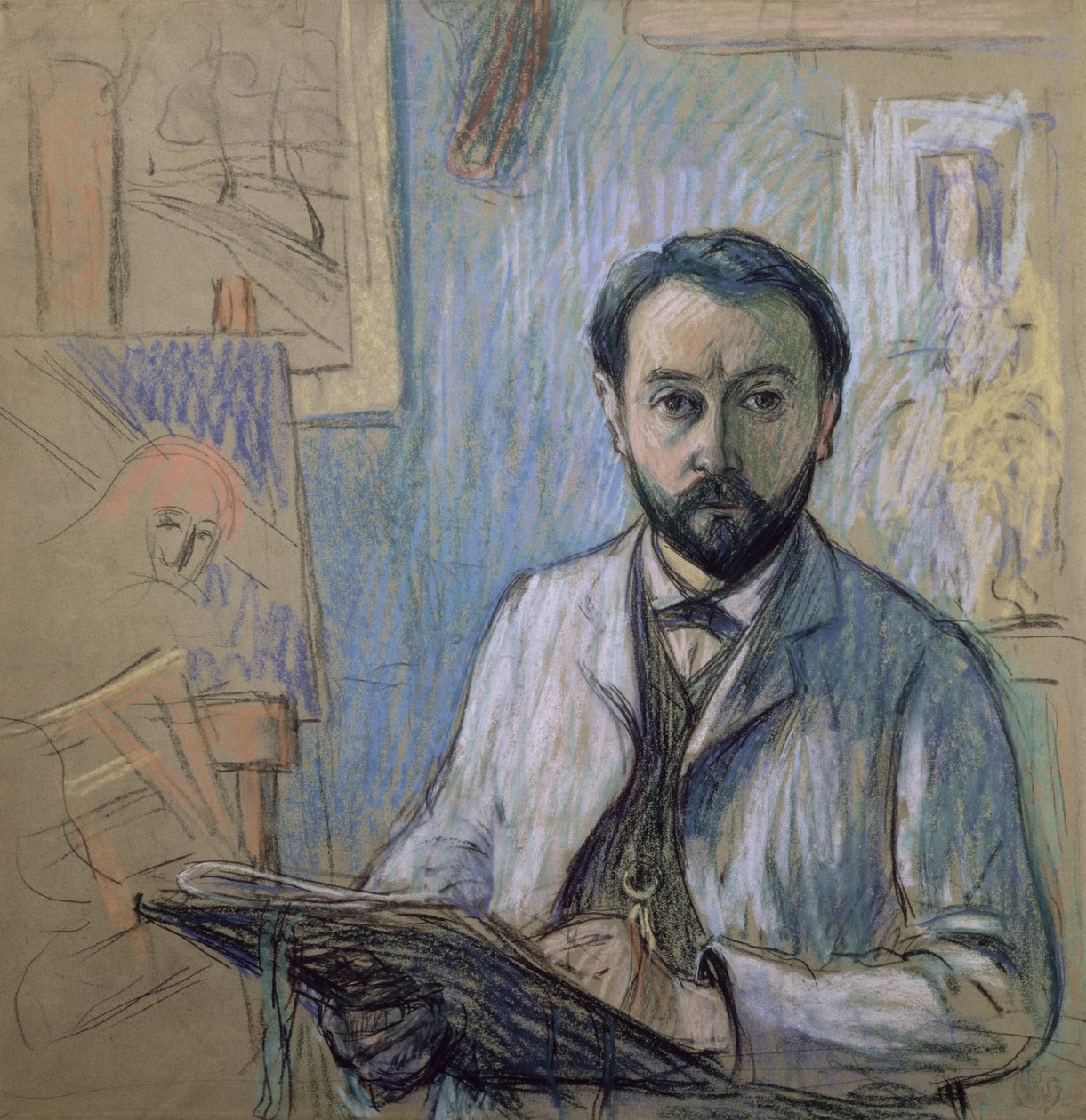 Autoritratto nel suo studio, 1889 da Claude Emile Schuffenecker