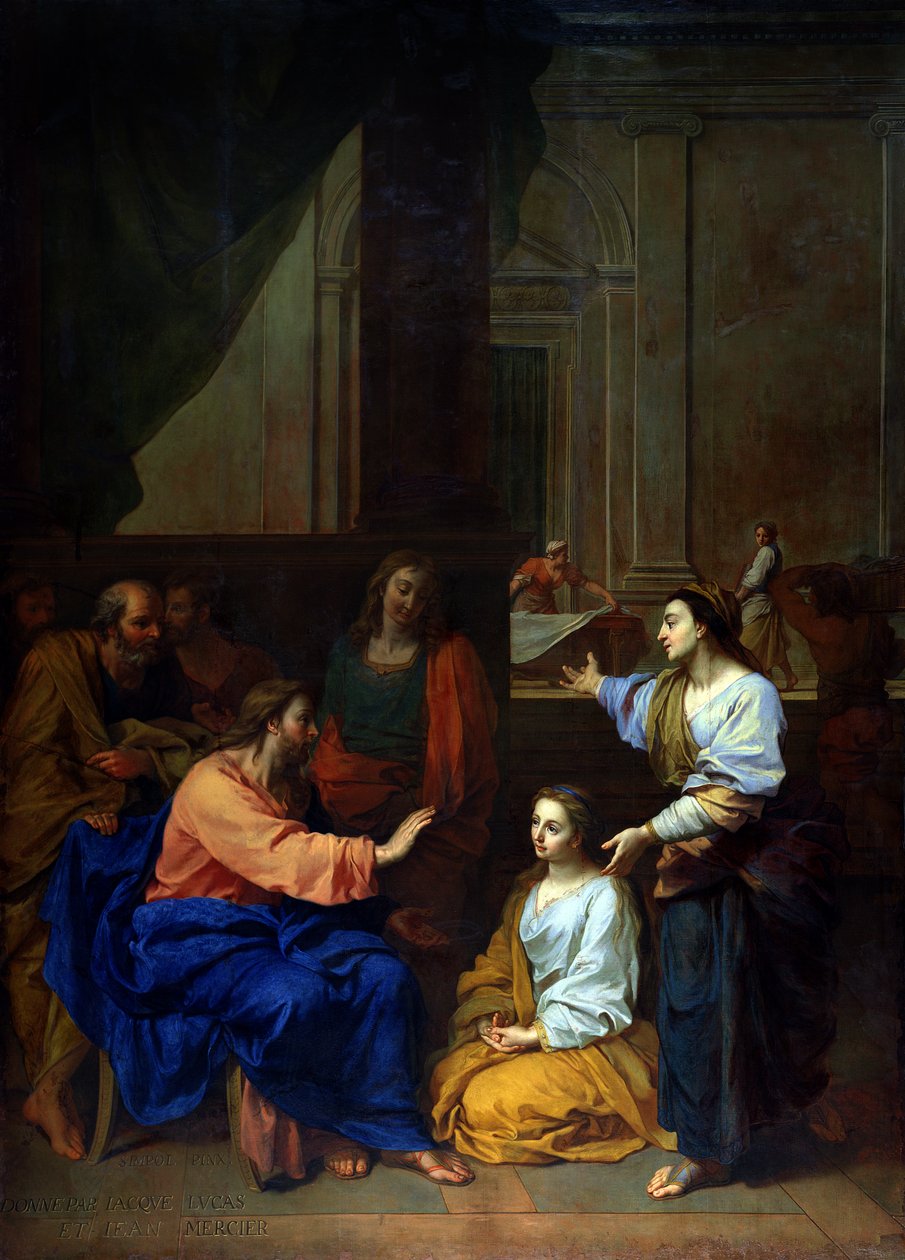 Cristo con Marta e Maria da Claude II Saint Paul