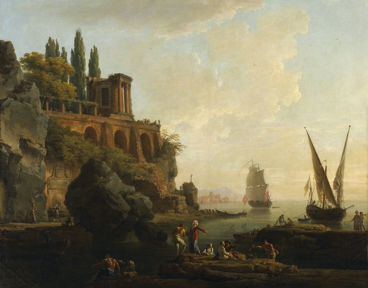 Paesaggio immaginario, scena di porto italiano da Claude Joseph Vernet