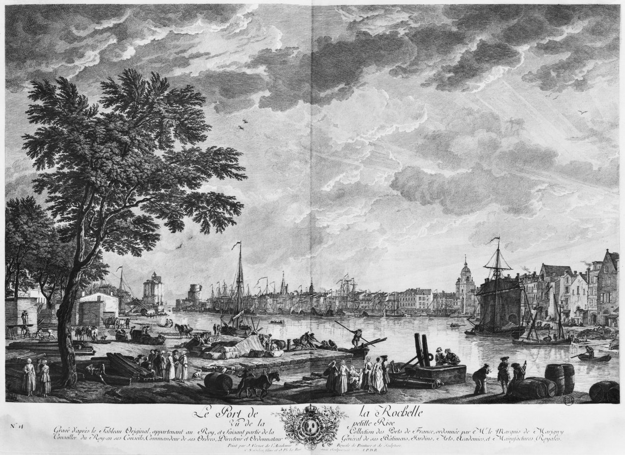 Porto di La Rochelle, visto dalla piccola riva, serie di 