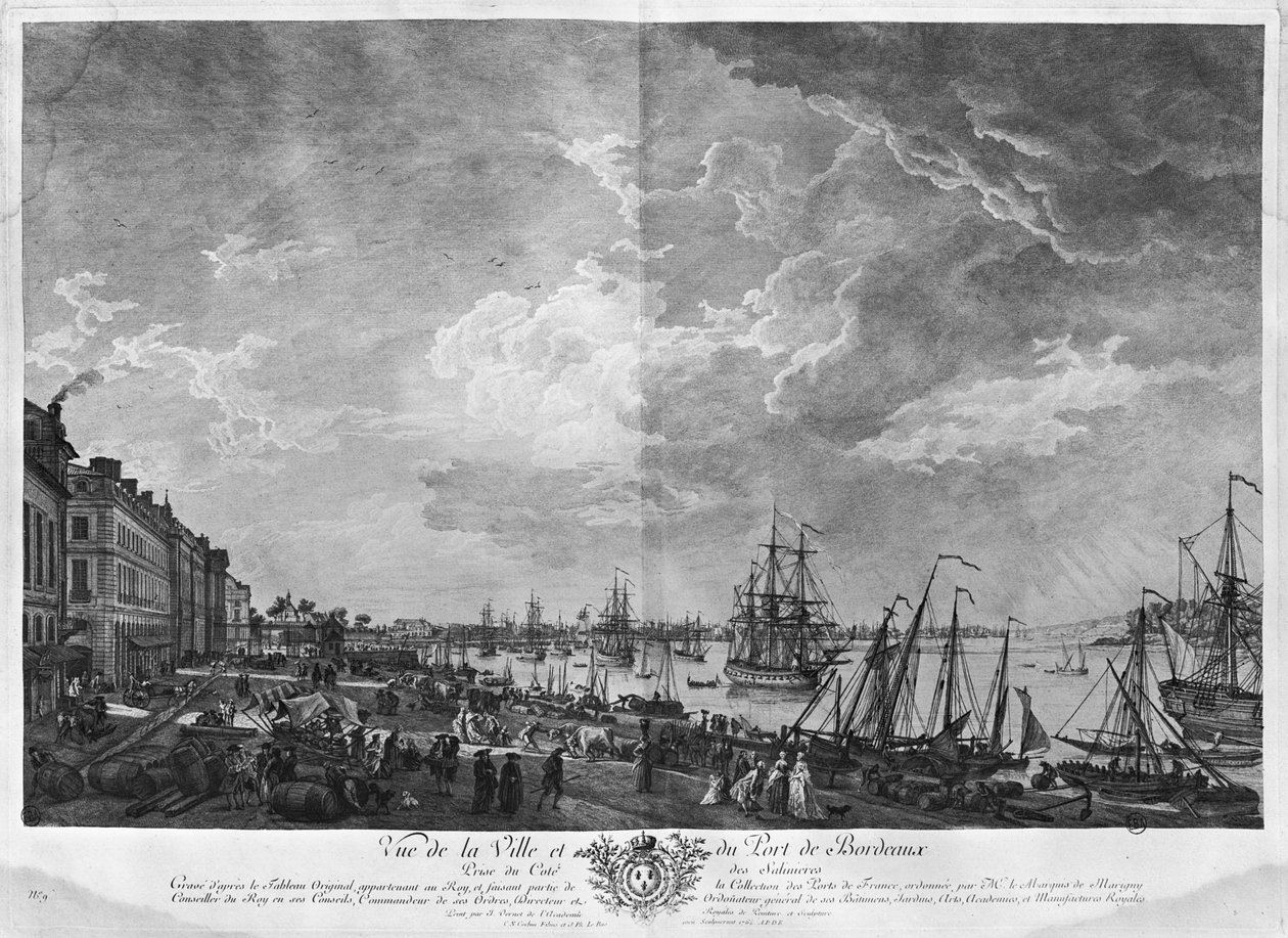 Veduta della Città e del Porto di Bordeaux vista dalle Salinieres, serie di 