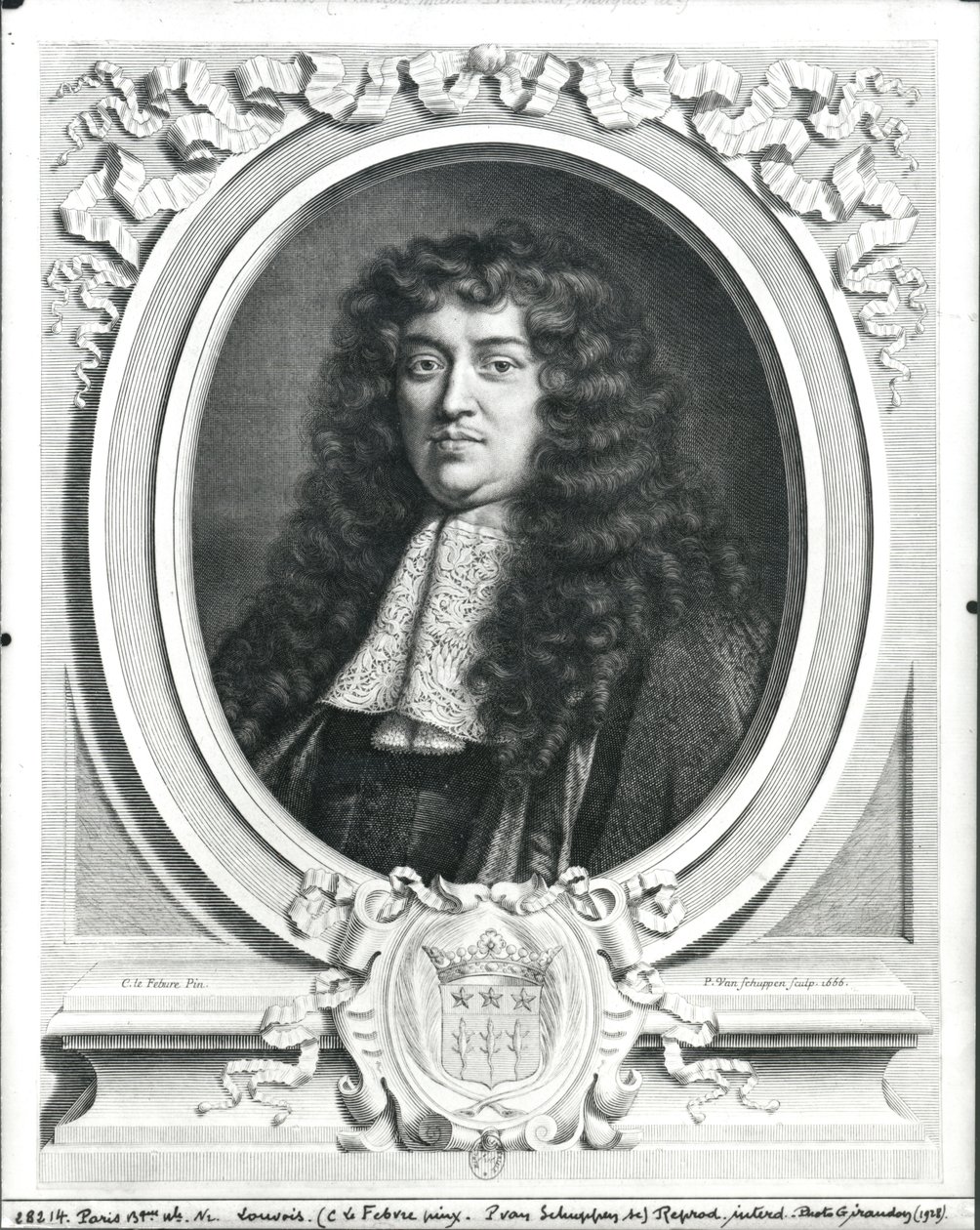 Francois-Michel Le Tellier (1643-1715) Marchese di Louvois, inciso da Jacques van Schuppen, 1666 da Claude Lefebvre