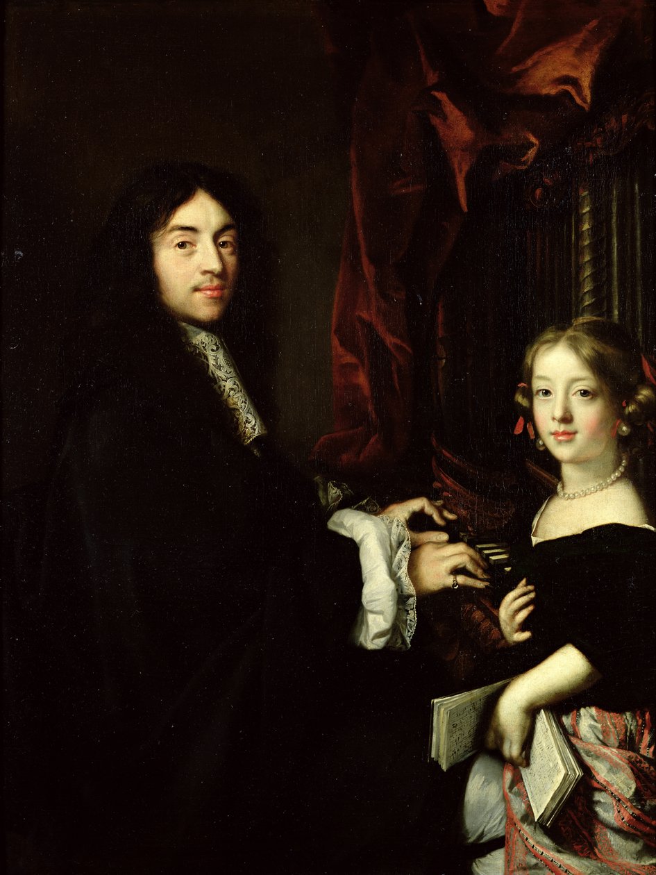 Ritratto di Charles Couperin (1638-79) e la Figlia dell
