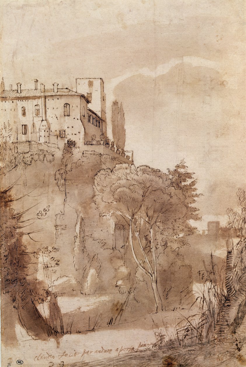 Una strada fuori dalle mura di Roma, c.1627-30 da Claude Lorrain