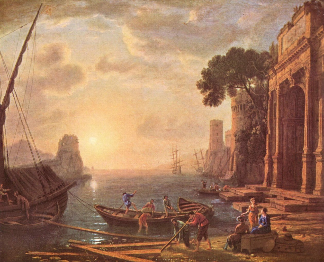 Porto al tramonto da Claude Lorrain