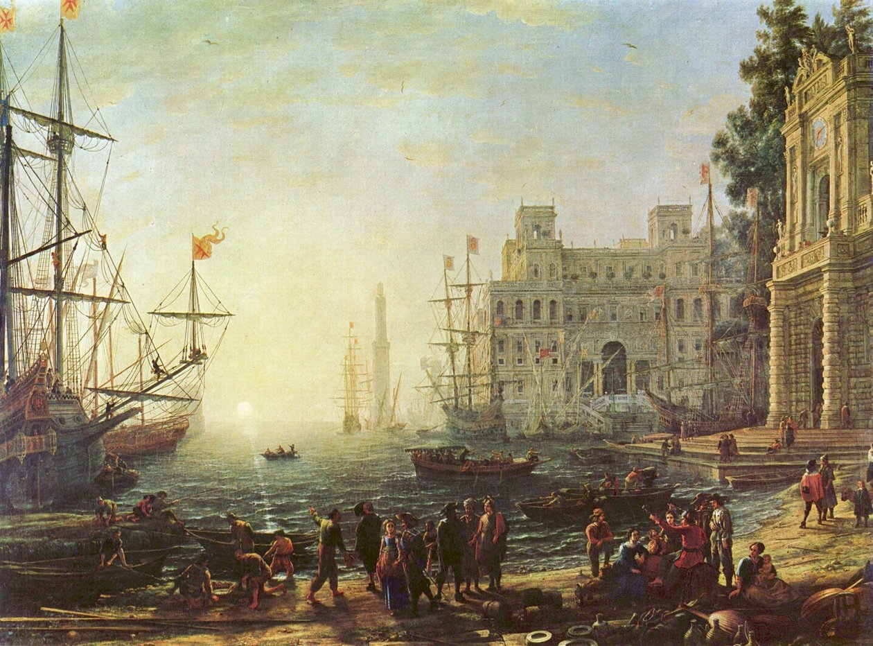 Porto con la Villa Medici da Claude Lorrain