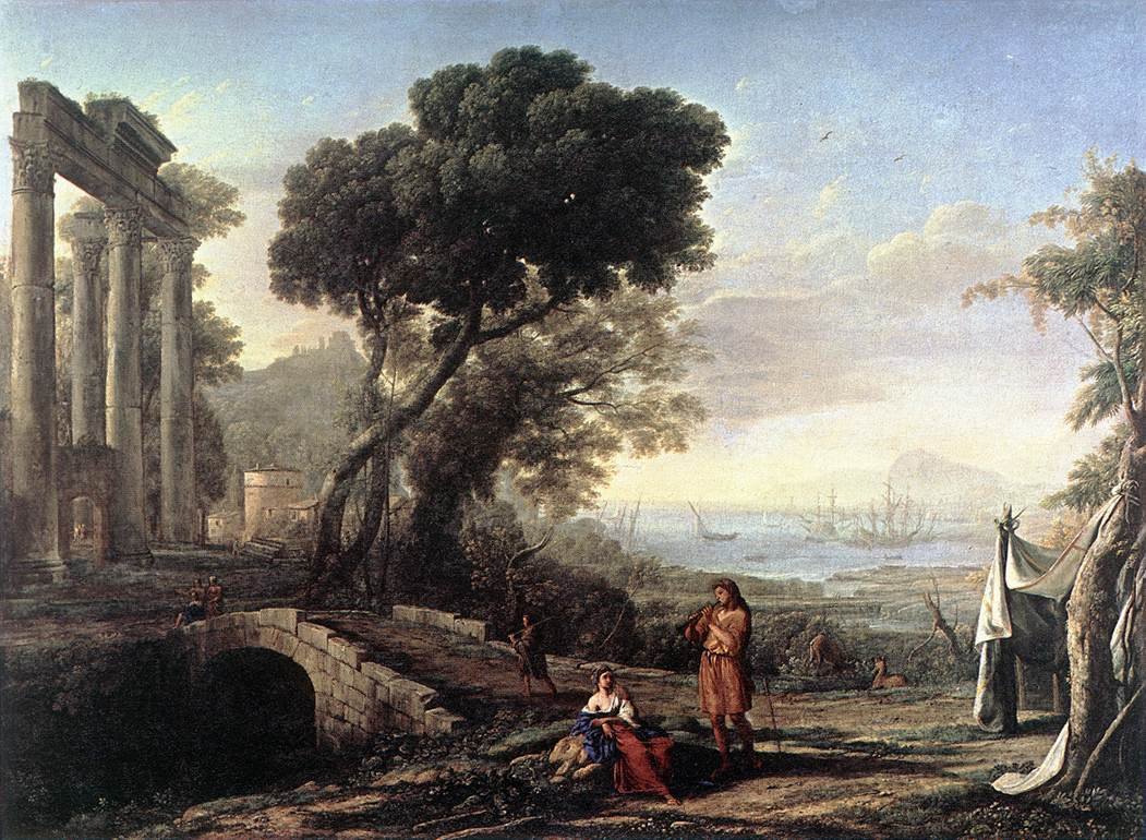 Paesaggio costiero italiano da Claude Lorrain