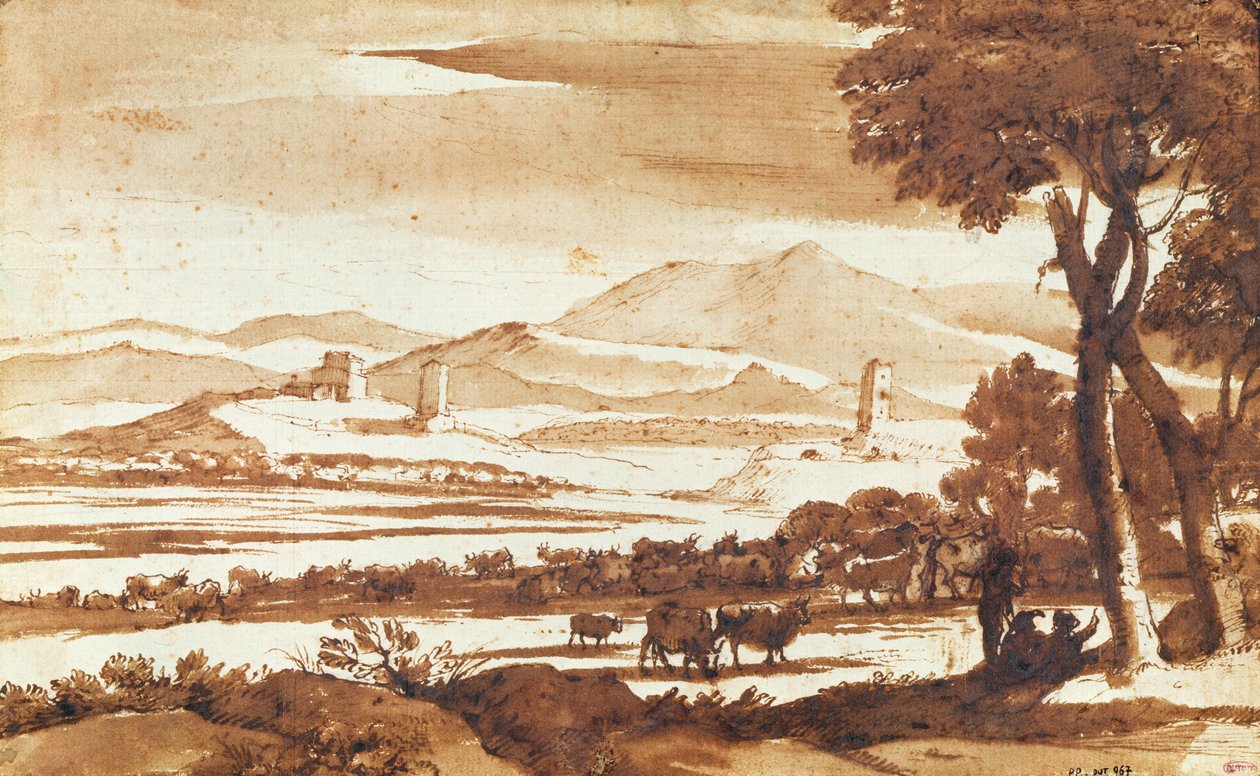 Paesaggio della campagna romana (1643) da Claude Lorrain