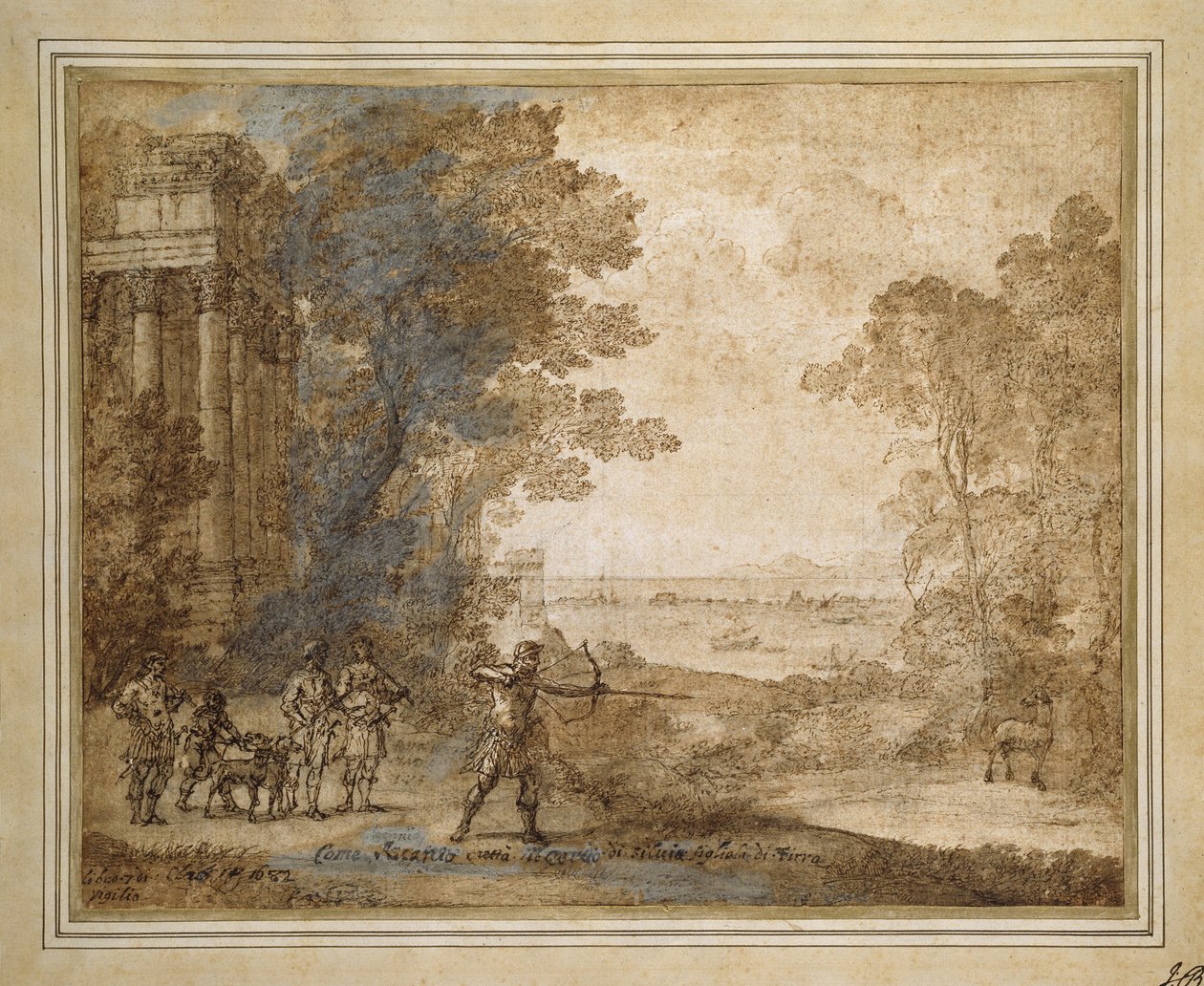 Paesaggio con Ascanio che spara al cervo di Silvia, 1680-82 da Claude Lorrain