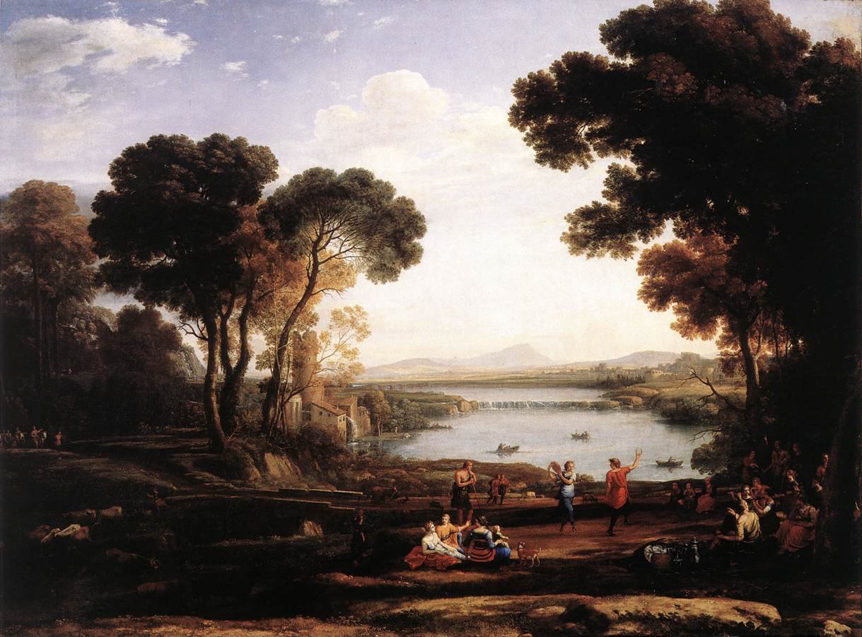 Paesaggio con figure danzanti (Il mulino) da Claude Lorrain