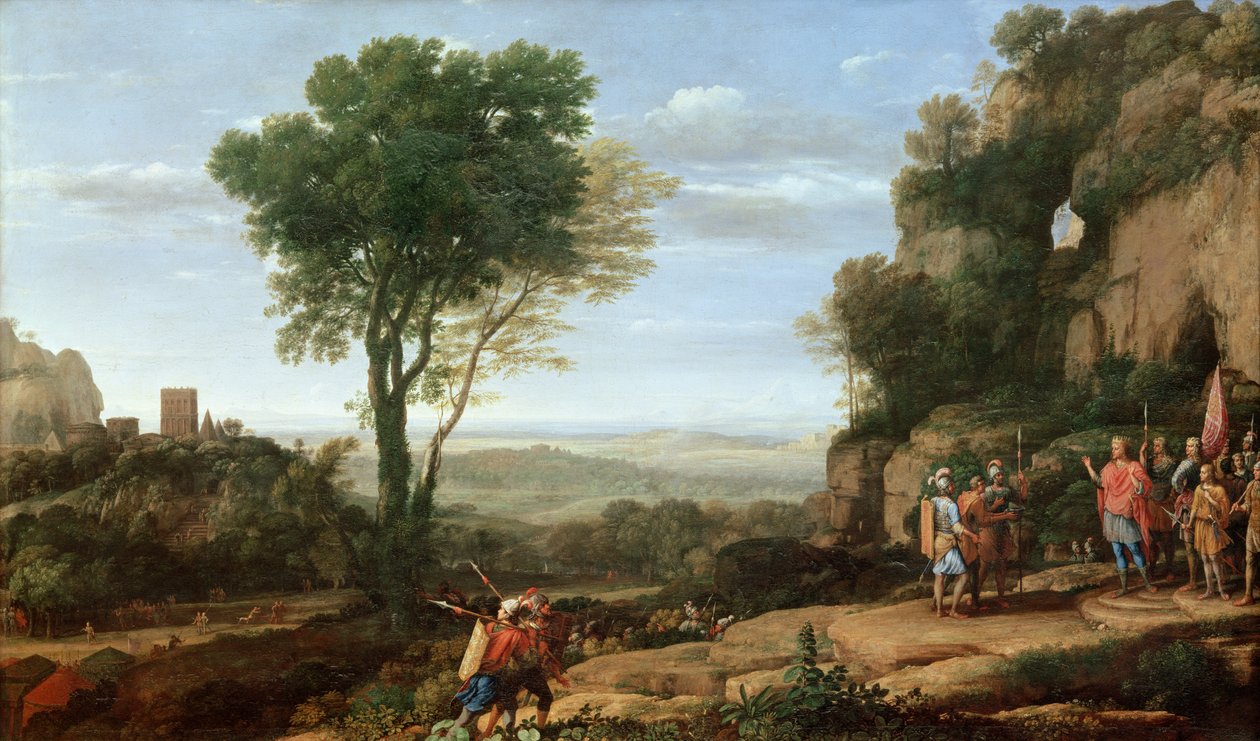 Paesaggio con Davide nella caverna di Abdullam, 1658 da Claude Lorrain