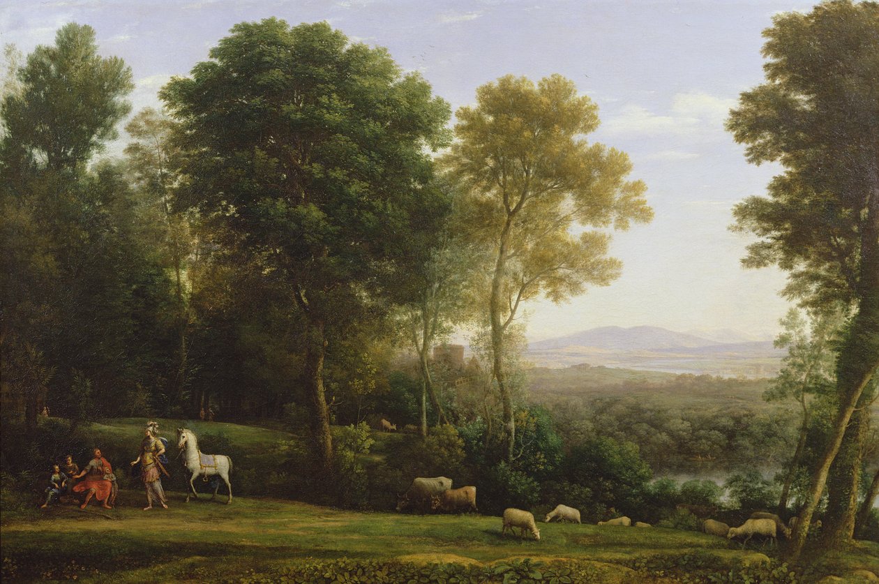 Paesaggio con Erminia in discorso con il vecchio e i suoi figli da Claude Lorrain