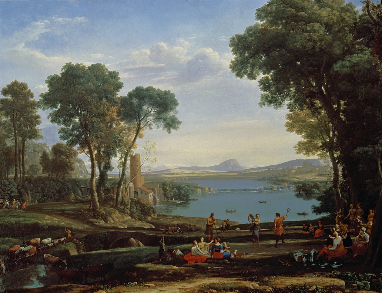 Paesaggio con il matrimonio di Isacco e Rebecca (Il Mulino) 1648 da Claude Lorrain