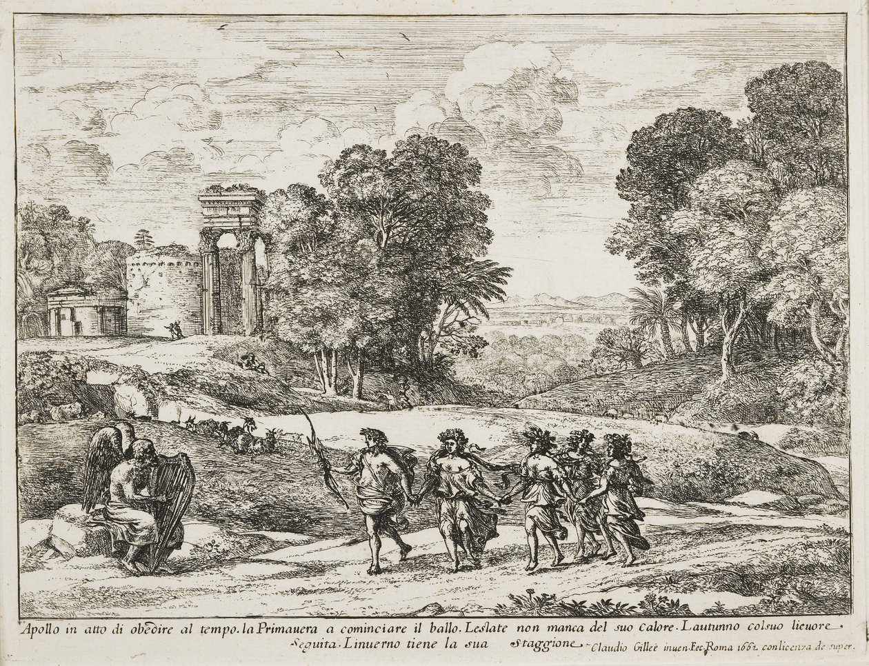 Il Tempo, Apollo e le Stagioni, 1662 da Claude Lorrain