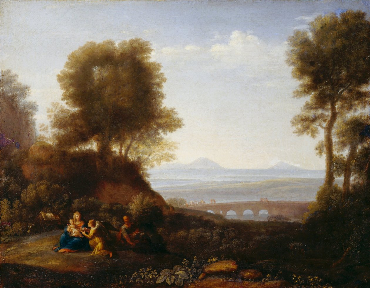 Riposo durante la Fuga in Egitto da Claude Lorrain