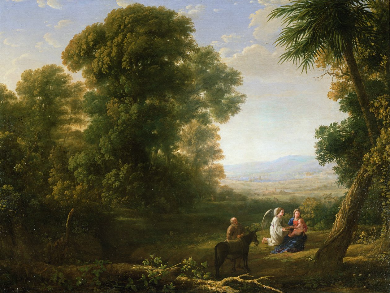 Il riposo durante la fuga in Egitto, 1635-6 da Claude Lorrain