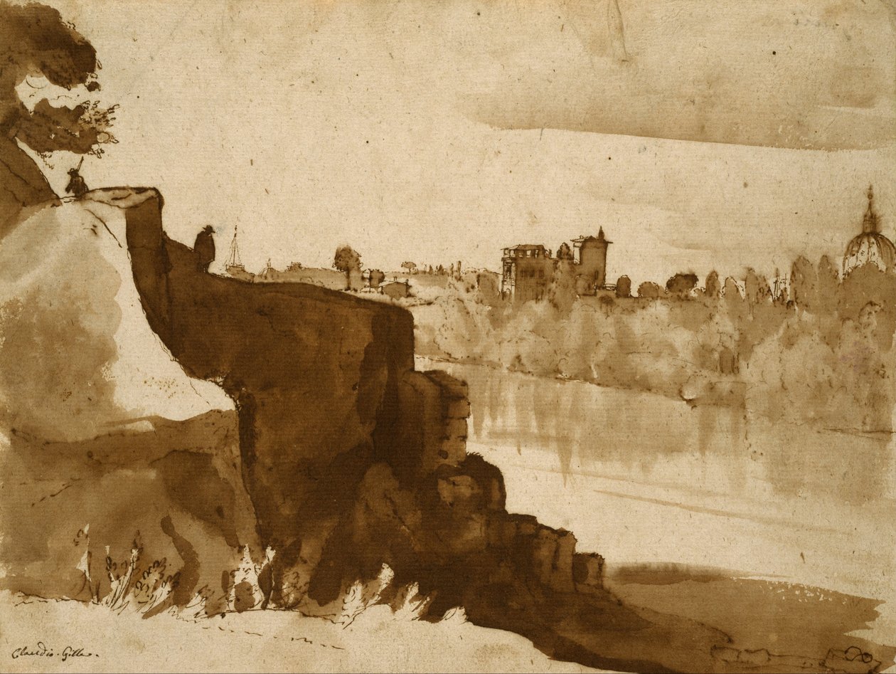Veduta del Tevere a Roma da Claude Lorrain