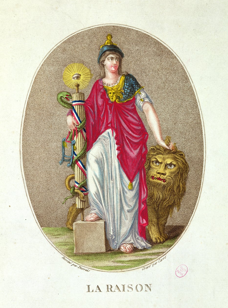 Ragione, inciso da Carre, 1793 da Claude Louis Desrais