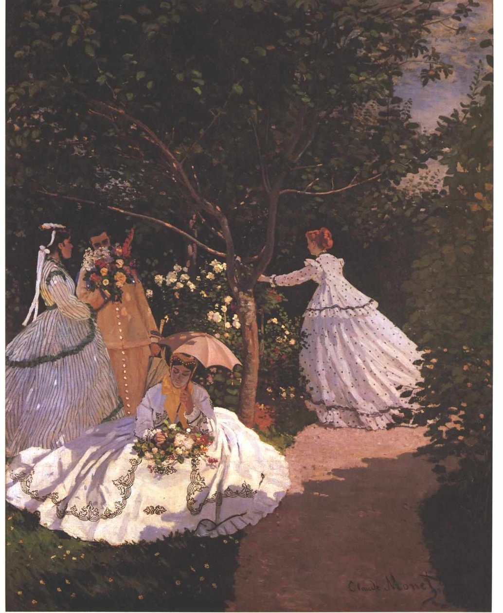 Donne nel giardino da Claude Monet