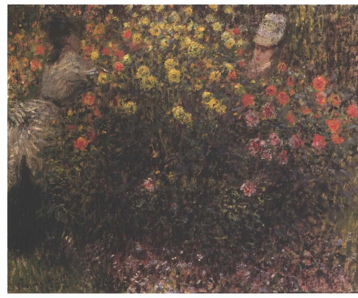 Donne tra le dalie da Claude Monet