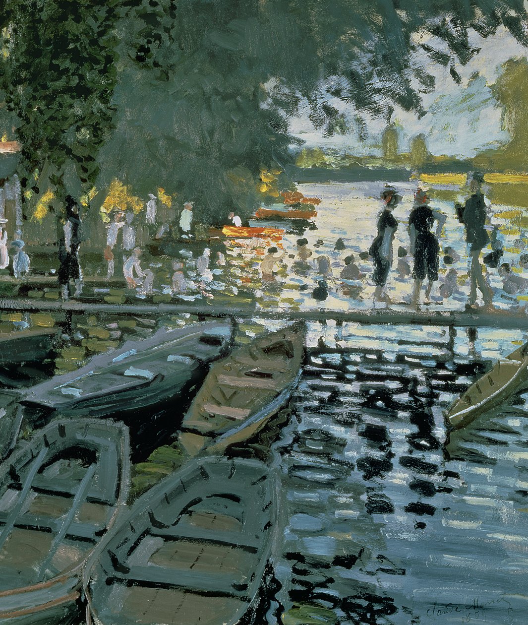 Bagnanti a La Grenouillere, 1869 (dettaglio) da Claude Monet