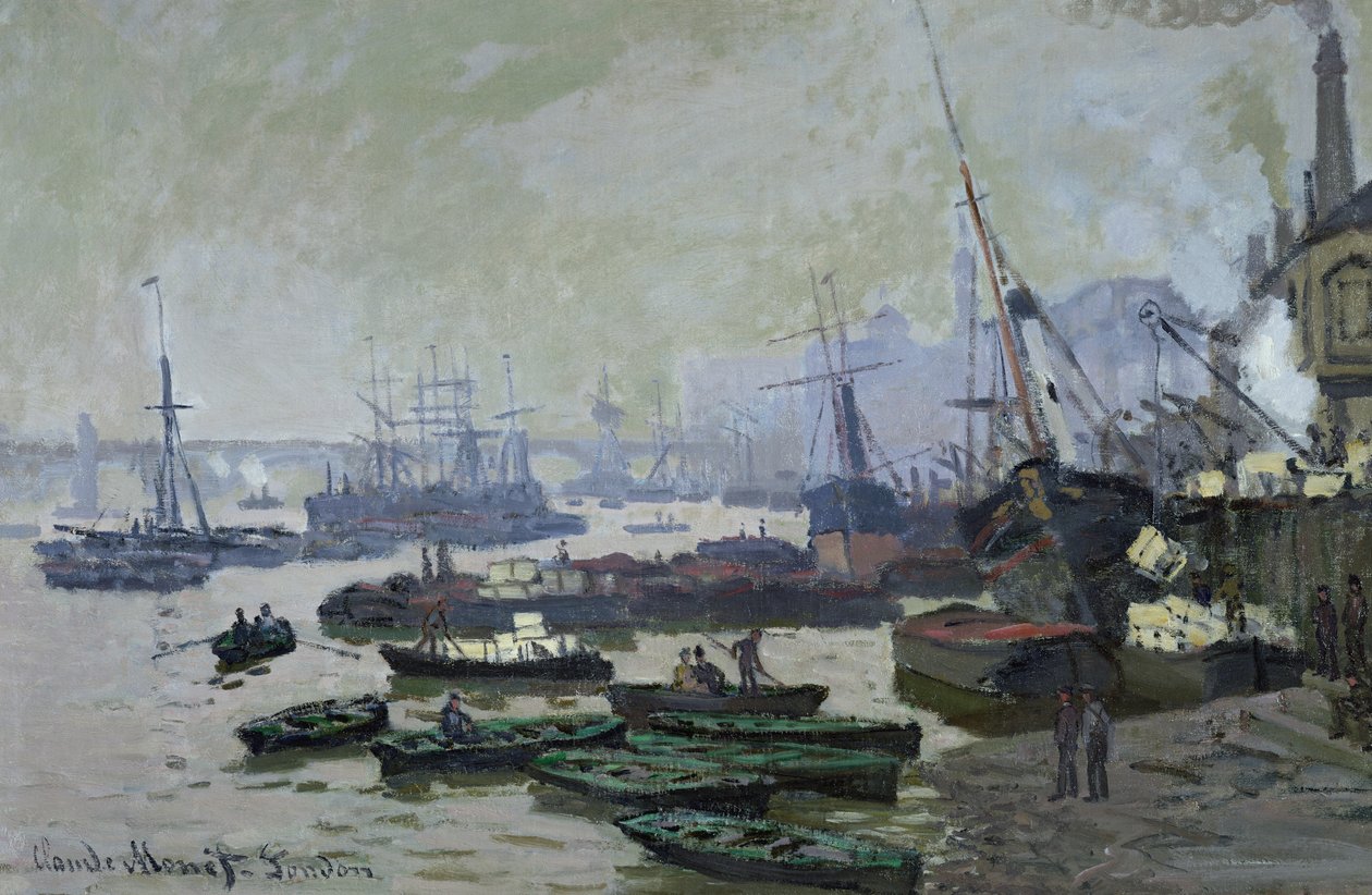 Barche nella Pool di Londra da Claude Monet