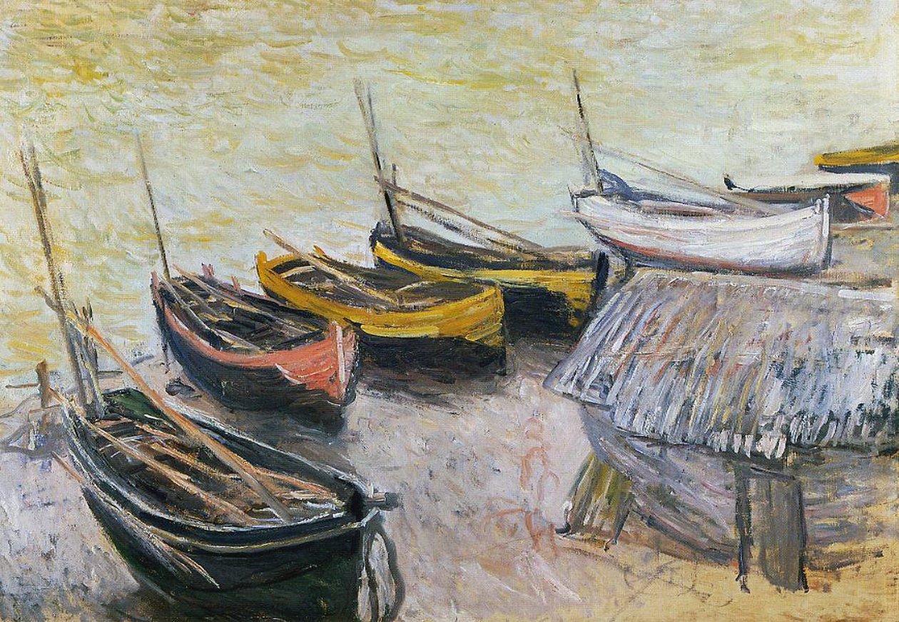 Barche sulla spiaggia, 1883 da Claude Monet