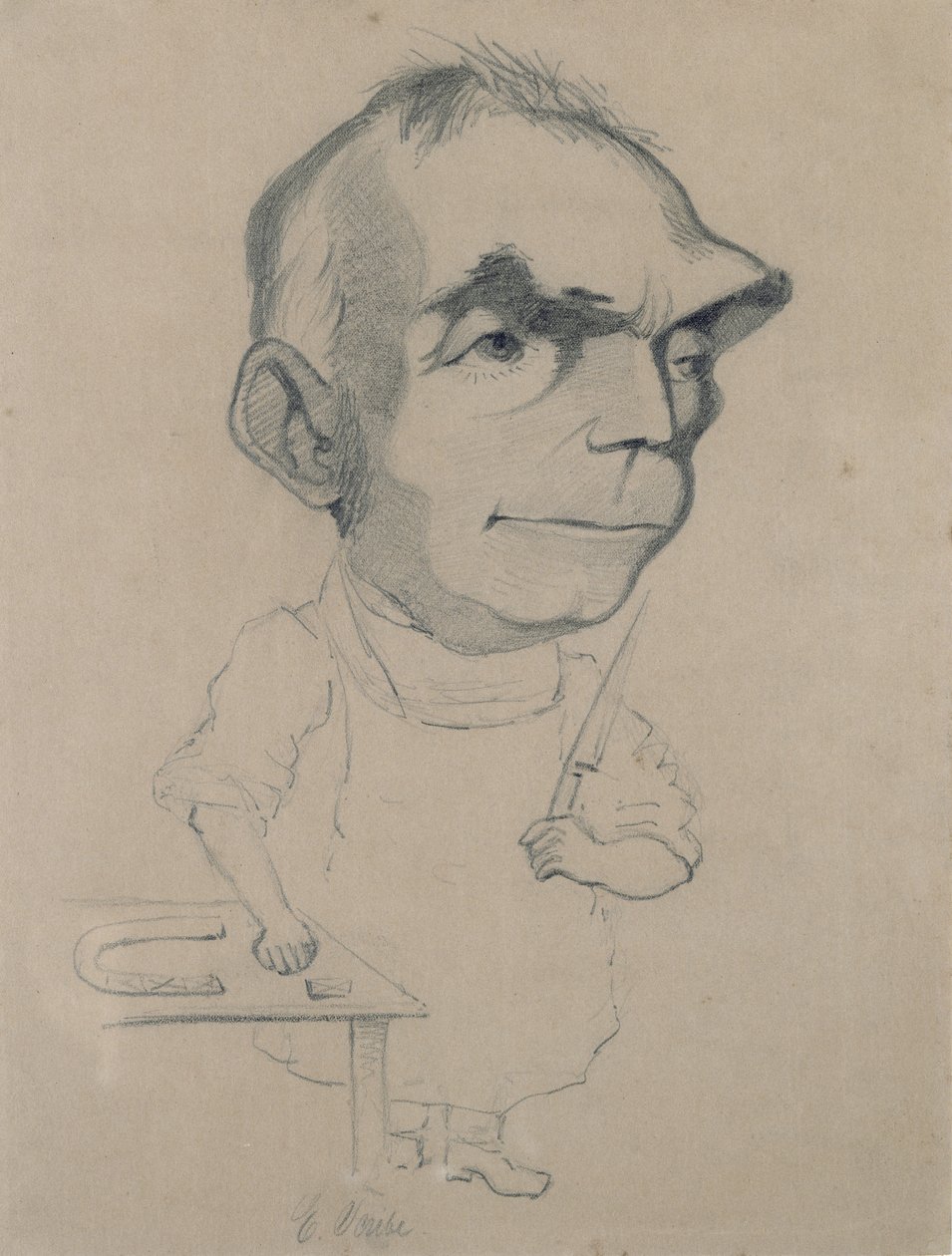 Eugene Scribe (1791-1861) da una fotografia di Nadar da Claude Monet