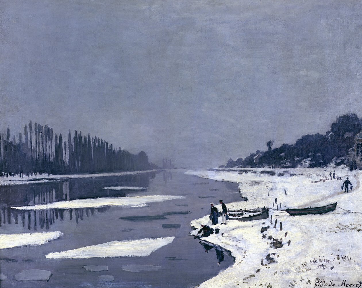 Ghiaccioli sulla Senna a Bougival, c.1867-68 da Claude Monet