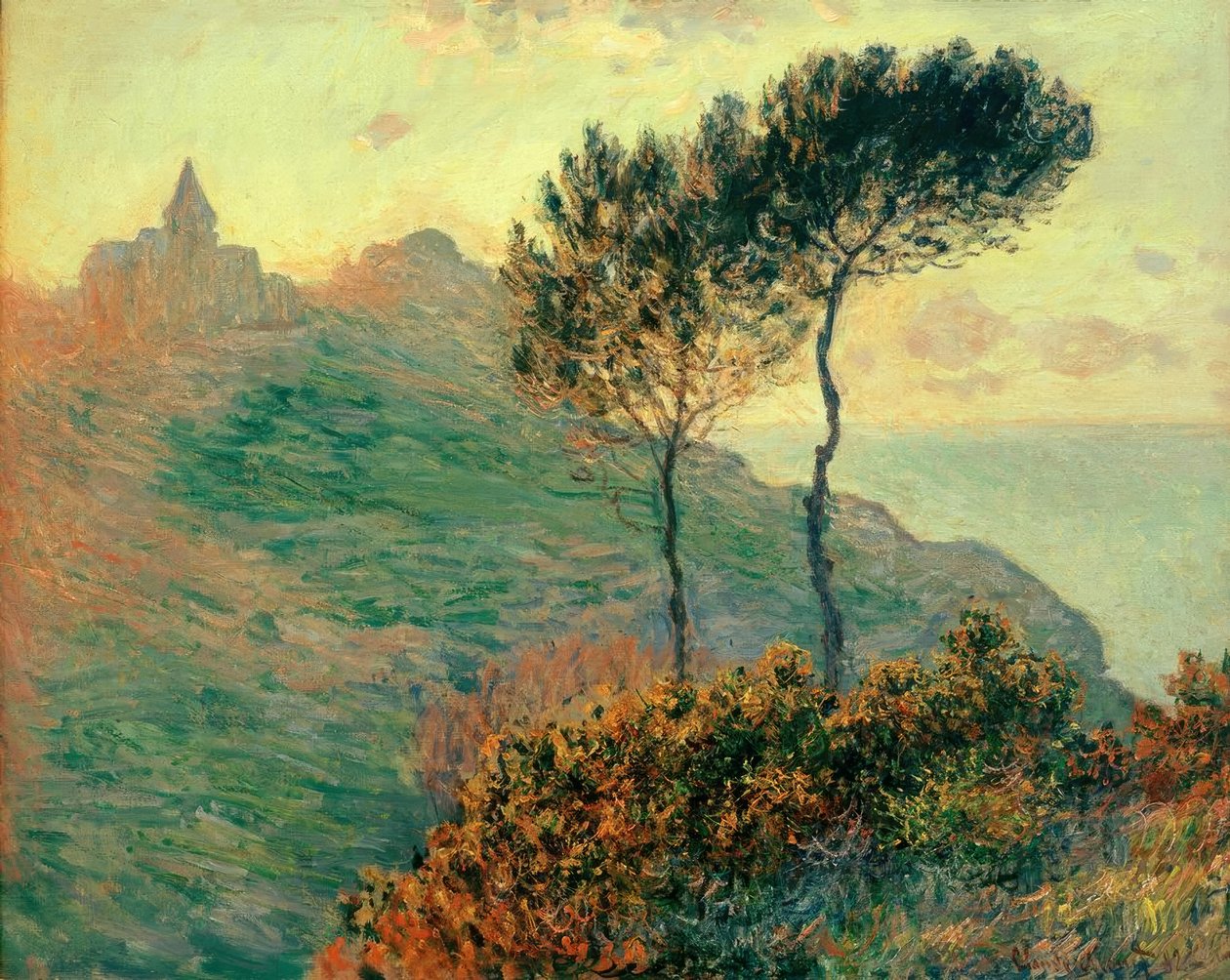 La Chiesa di Varengeville controluce da Claude Monet