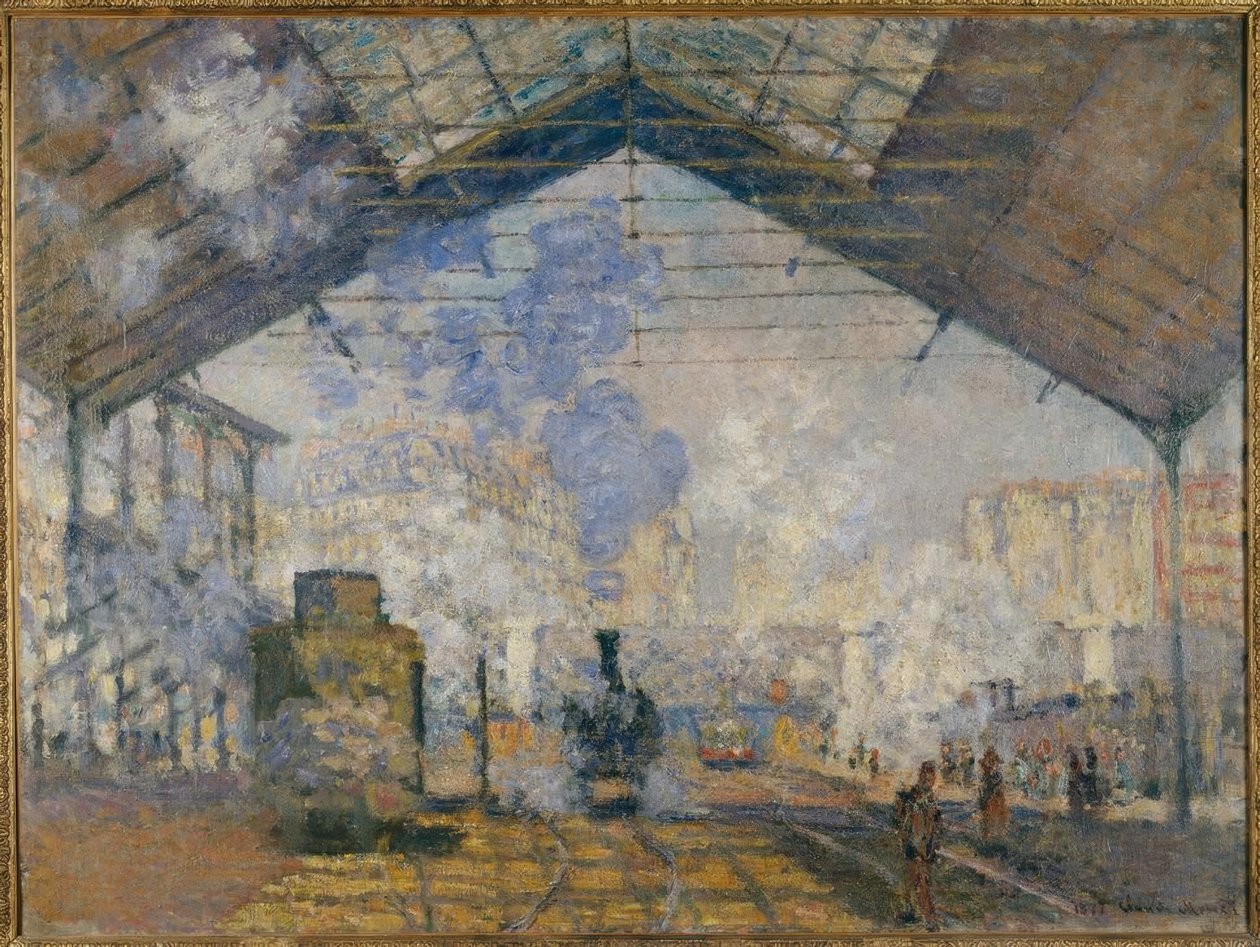 La stazione Saint-Lazare da Claude Monet