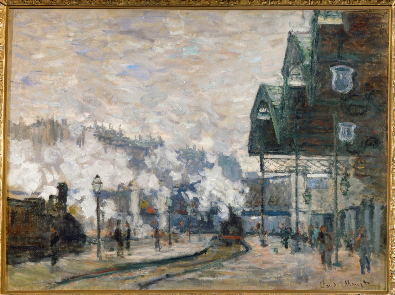 La Gare Saint-Lazare, vista esterna da Claude Monet