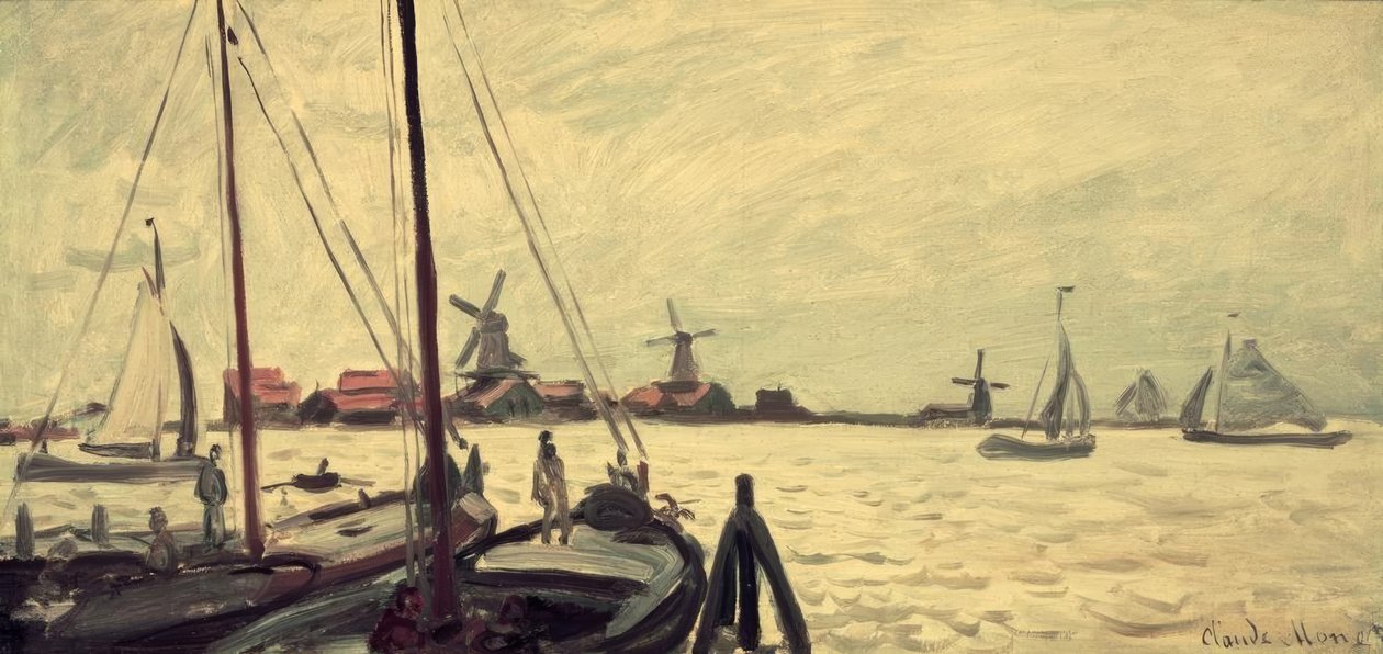 Le rive della Zaan da Claude Monet