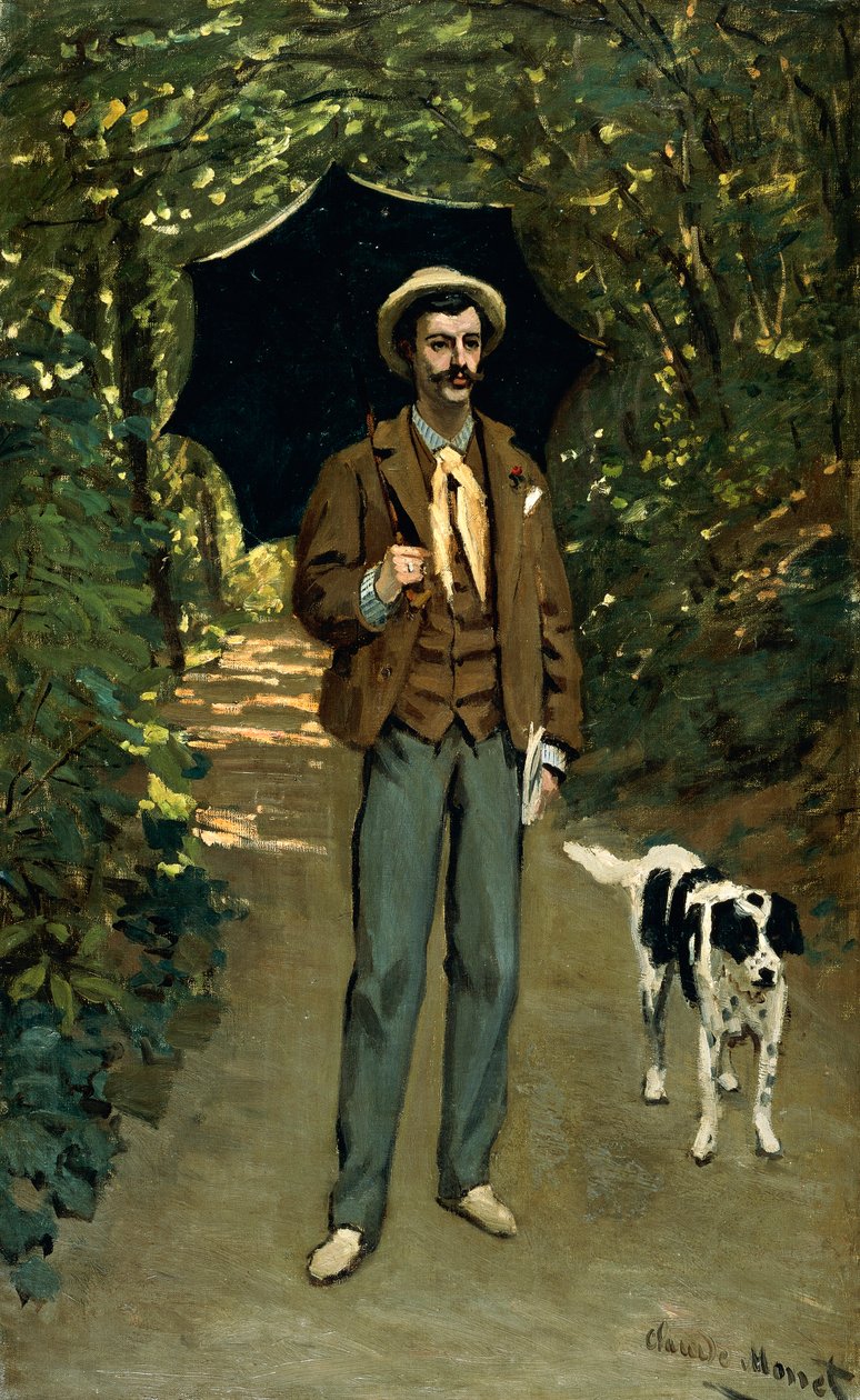 Uomo con ombrello, c.1868-69 da Claude Monet