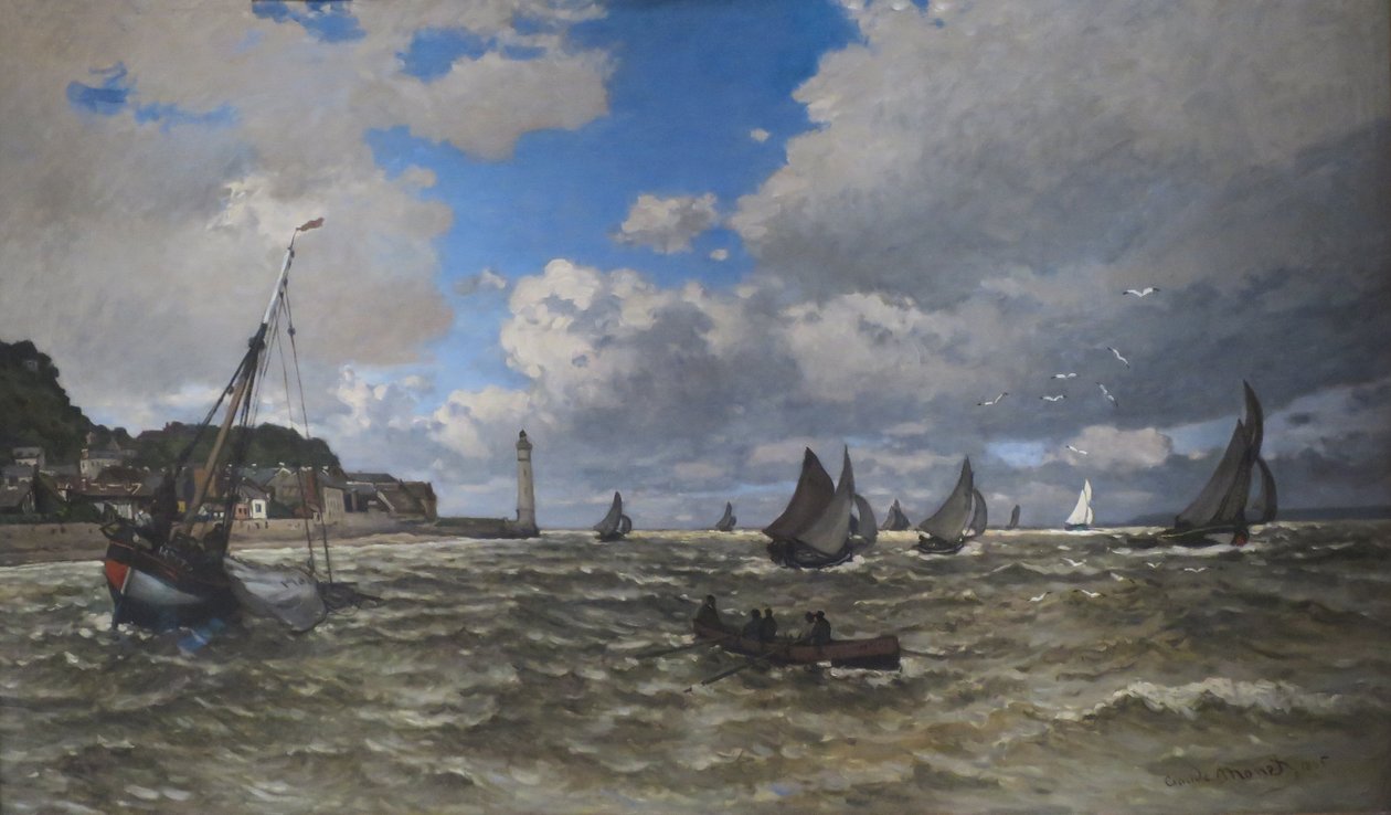 Foce della Senna, Honfleur di Claude Monet, 1865, olio su tela, Norton Simon Museum da Claude Monet