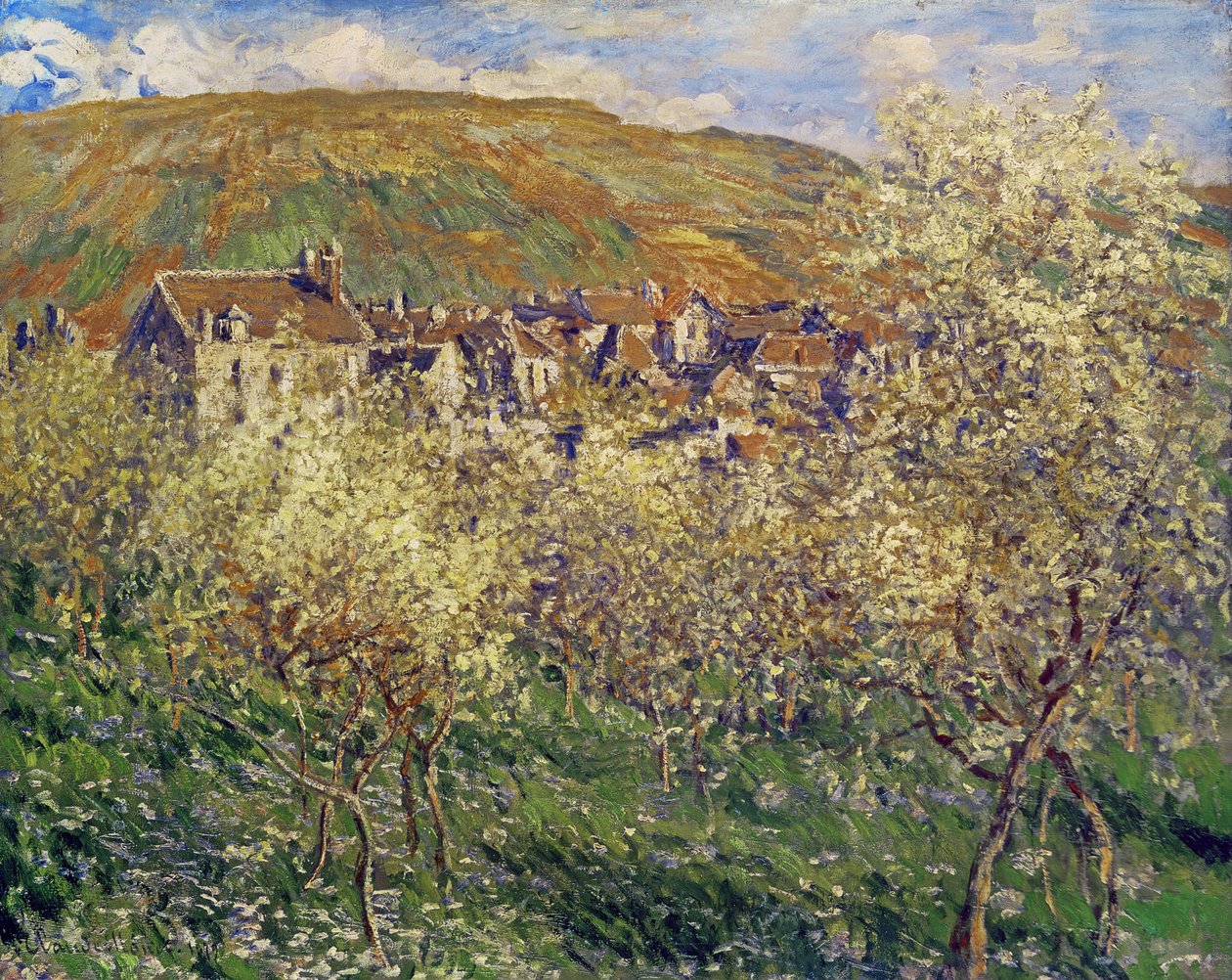 Alberi di prugne in fiore da Claude Monet