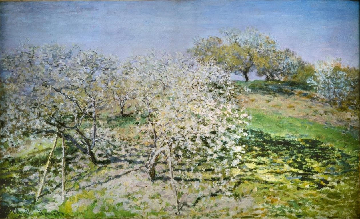 Primavera. Meli in fiore da Claude Monet