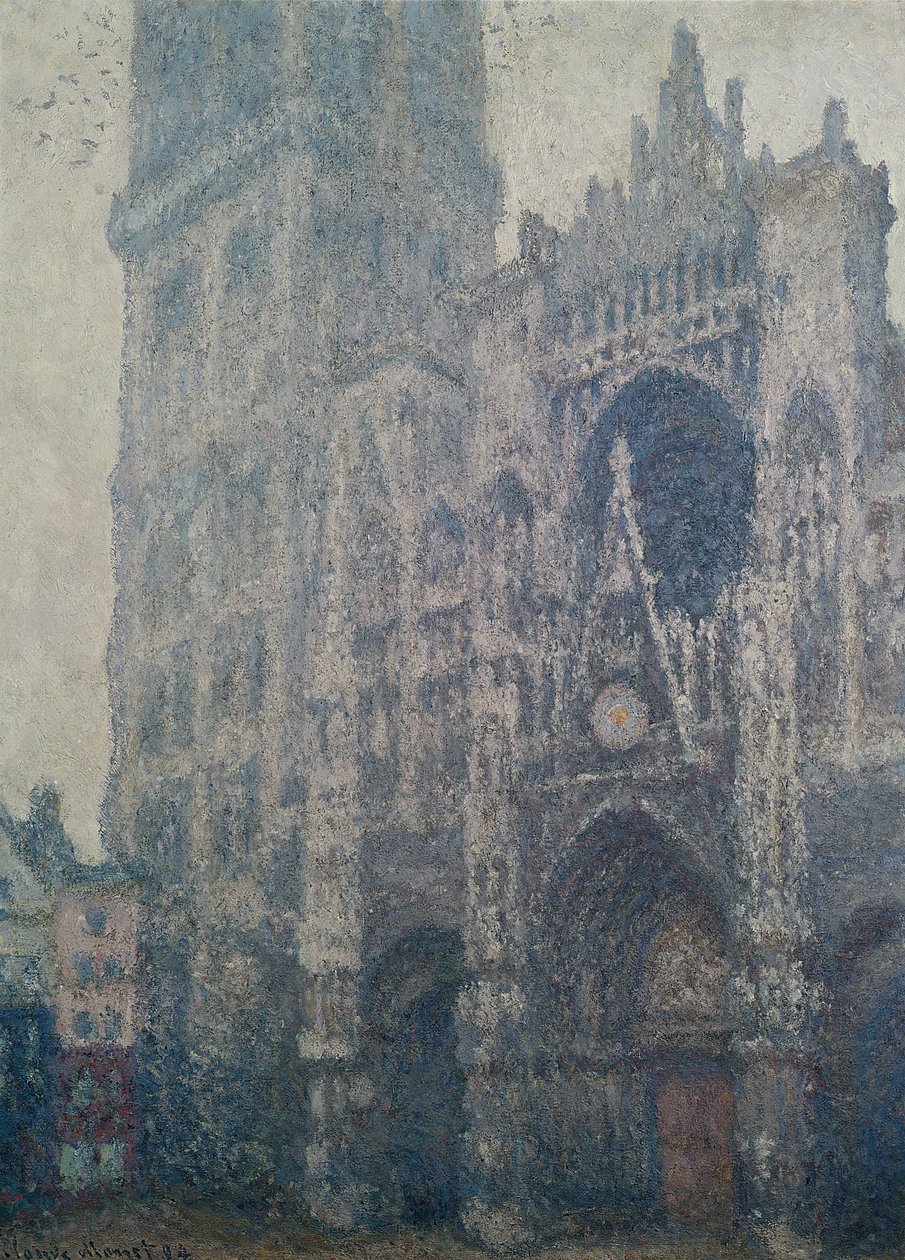 Cattedrale di Rouen, Portale Ovest, Tempo Grigio, 1894 da Claude Monet