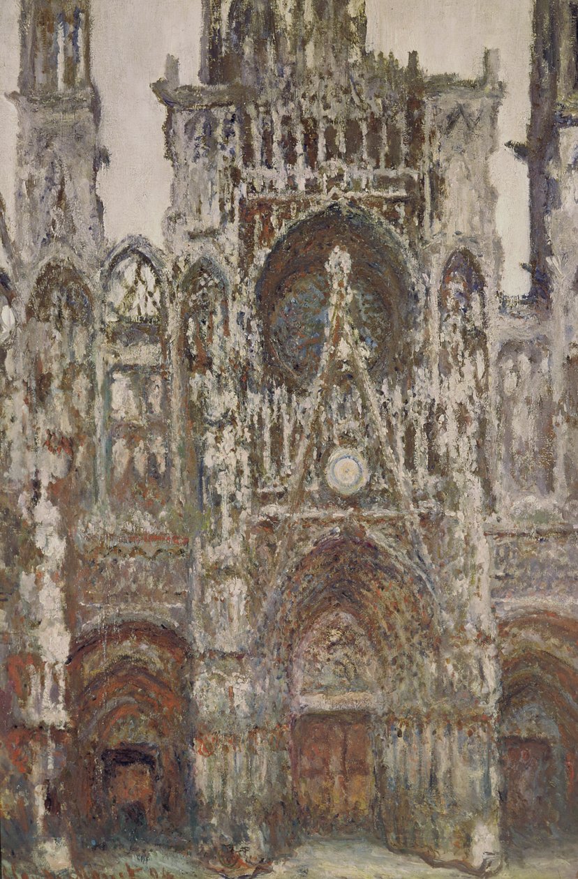 Cattedrale di Rouen, sera, armonia in marrone, 1894 da Claude Monet