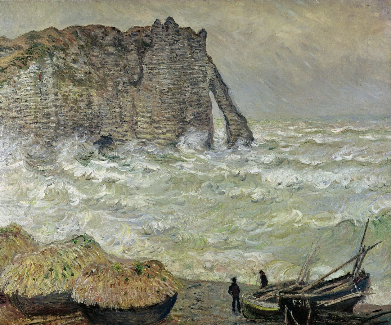 Mare agitato a Etretat, 1883 da Claude Monet