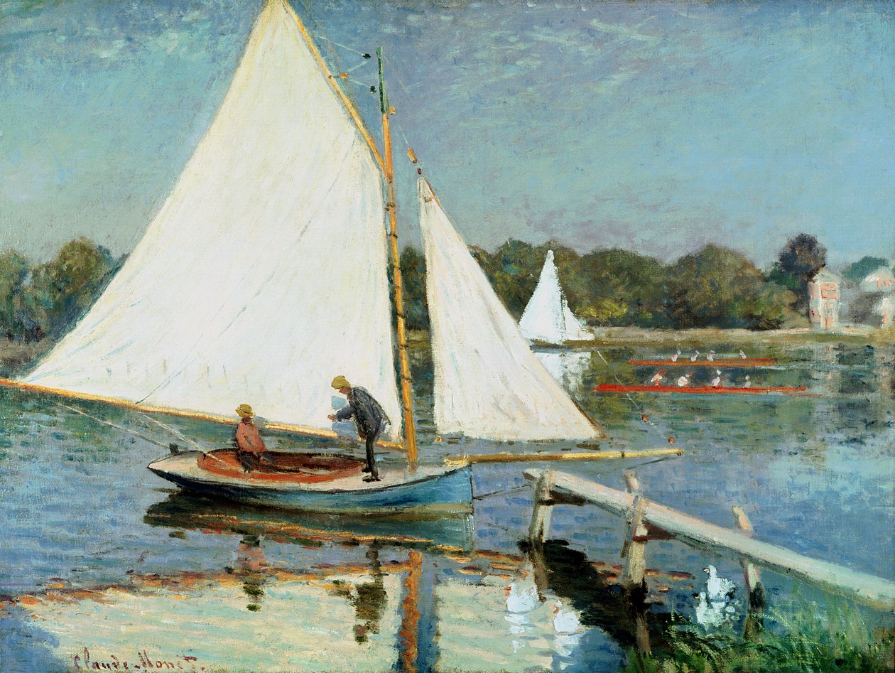 Navigazione ad Argenteuil, c.1874 da Claude Monet