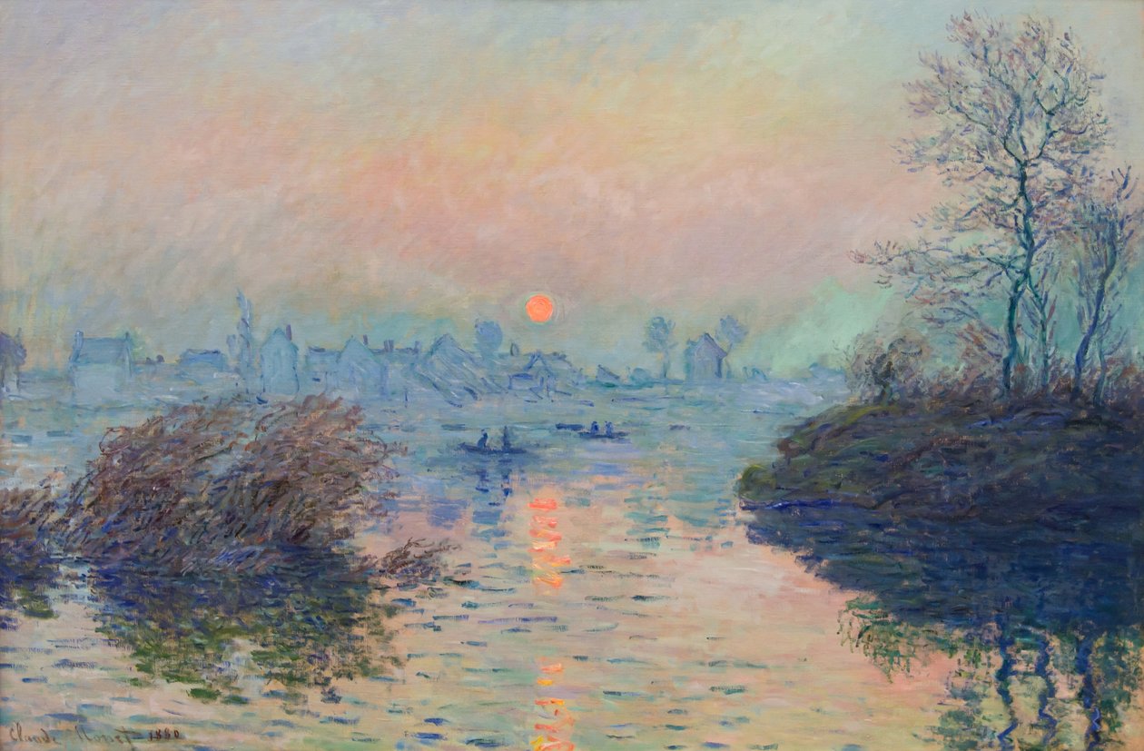 Tramonto sulla Senna a Lavacourt, effetto invernale da Claude Monet