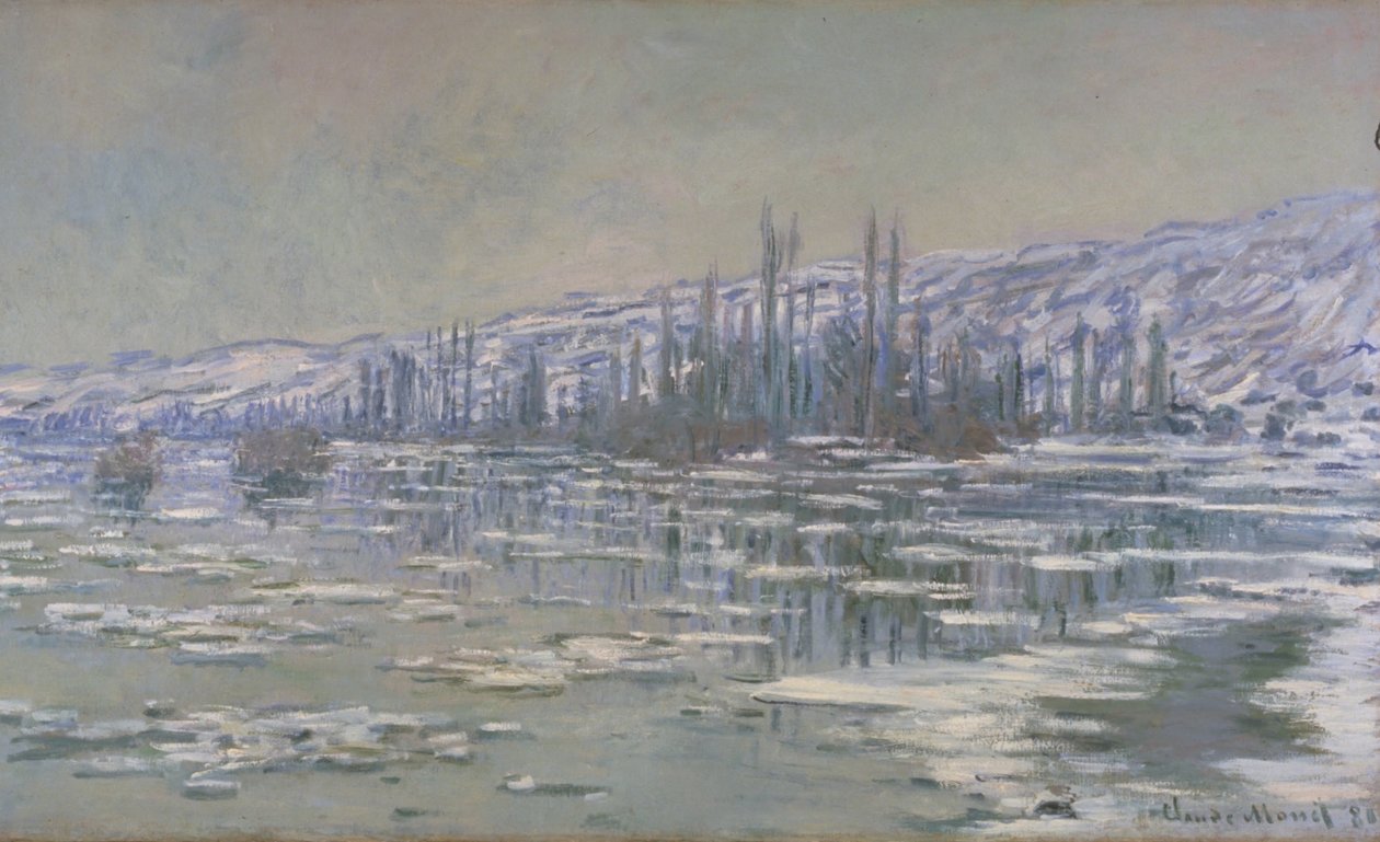 La rottura del ghiaccio (La Débâcle o Les Glaçons) da Claude Monet