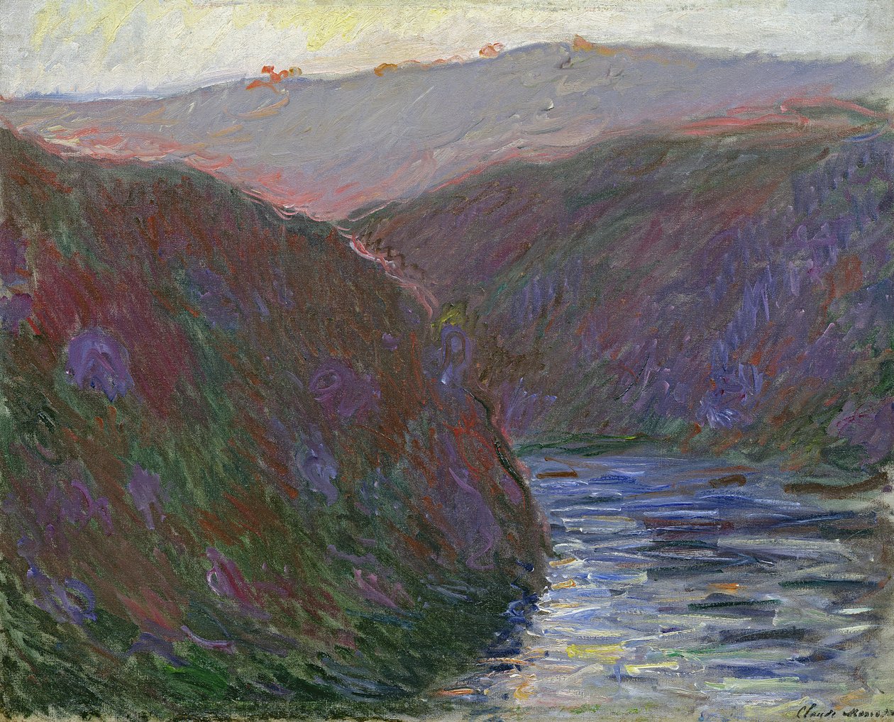 La valle della Creuse, effetto serale, 1889 da Claude Monet