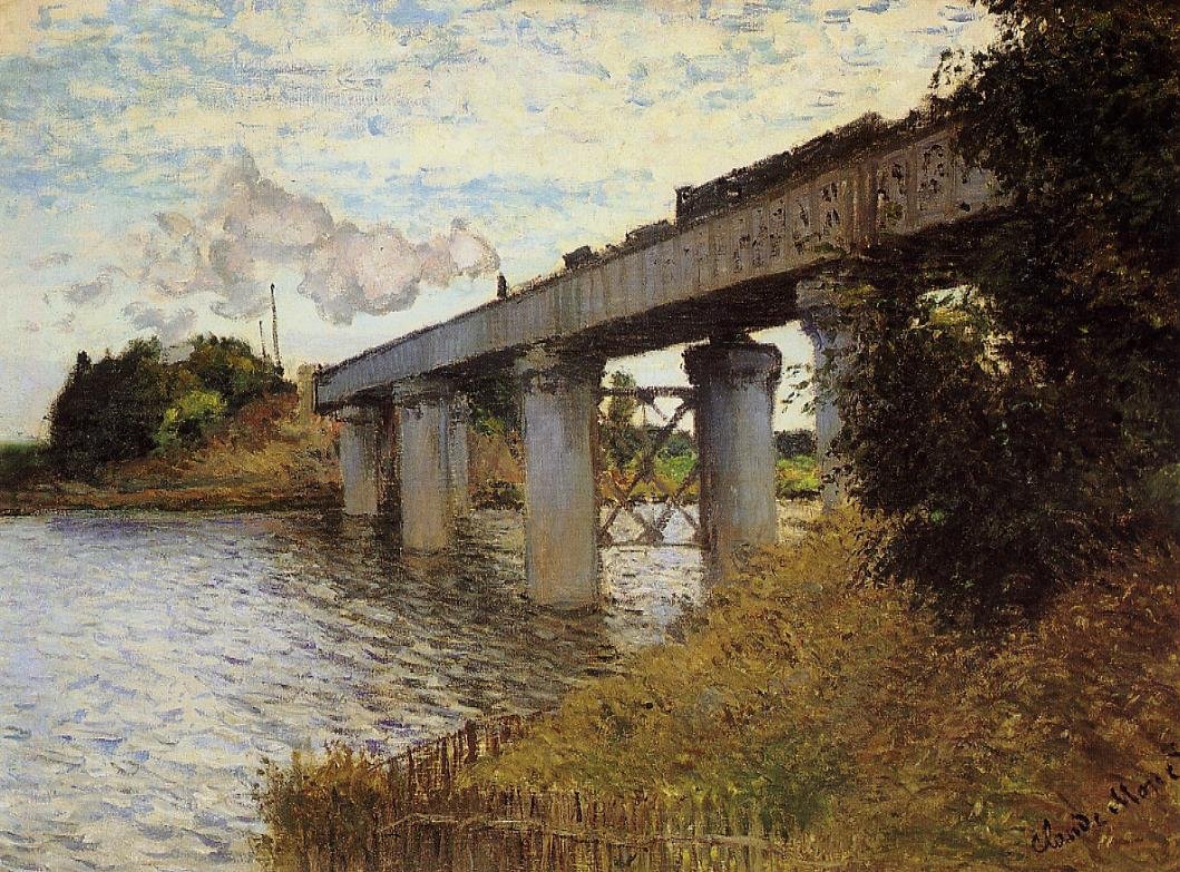 Il ponte ferroviario ad Argenteuil da Claude Monet