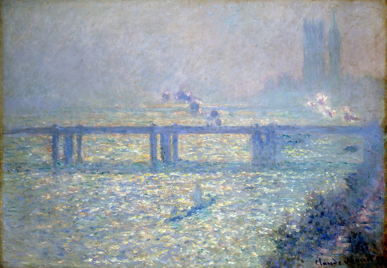 Il Tamigi al ponte di Charing Cross, Londra, 1899 da Claude Monet